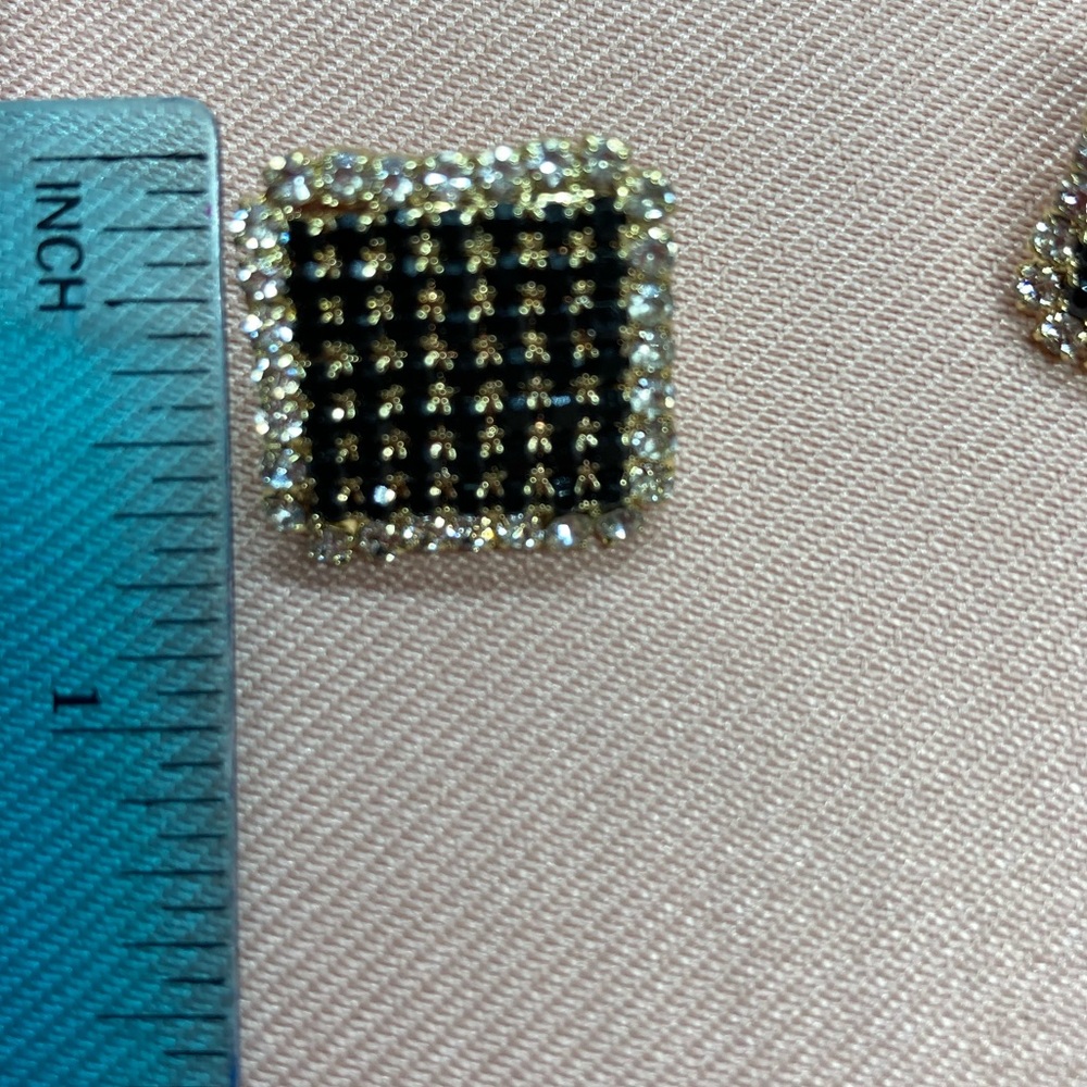 Gorgeous Black Rhinestone Earrings - Picture 6 of 6